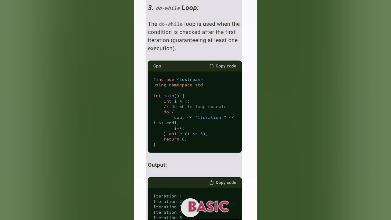 Basic of looping statement/ Do while Loop / Do while / Cpp program ...