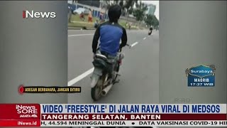 Aksi Berbahaya! Pemotor di Tangerang Freestyle di Atas Motor - iNews Sore 25/04
