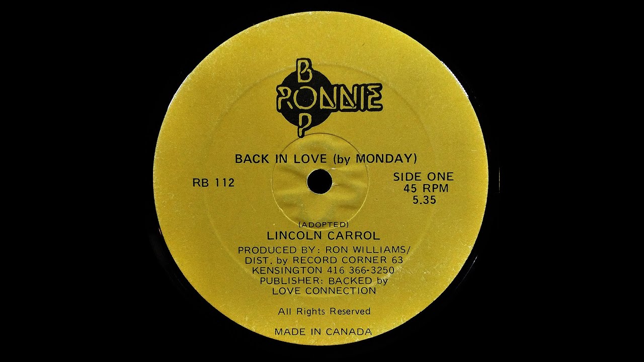 Lincoln Carroll & Love Connection Back In Love By Monday/Dream Dream
