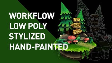 Low Poly Stylized Hand Painted Workflow Blender Zbrush Substance Painter 3DCoat Marmoset (TIMELAPSE)
