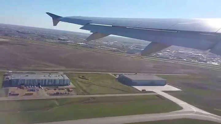 Take off from Edmonton International Airport.