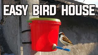 How to Make Bird House # Easy Plastic Bucket Bird House Tutorial