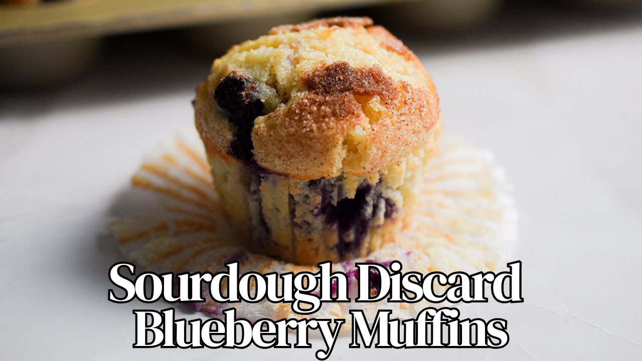 Easy Sourdough Blueberry Muffins Recipe | Soft, Tangy & Perfect for Discard or Active Starter