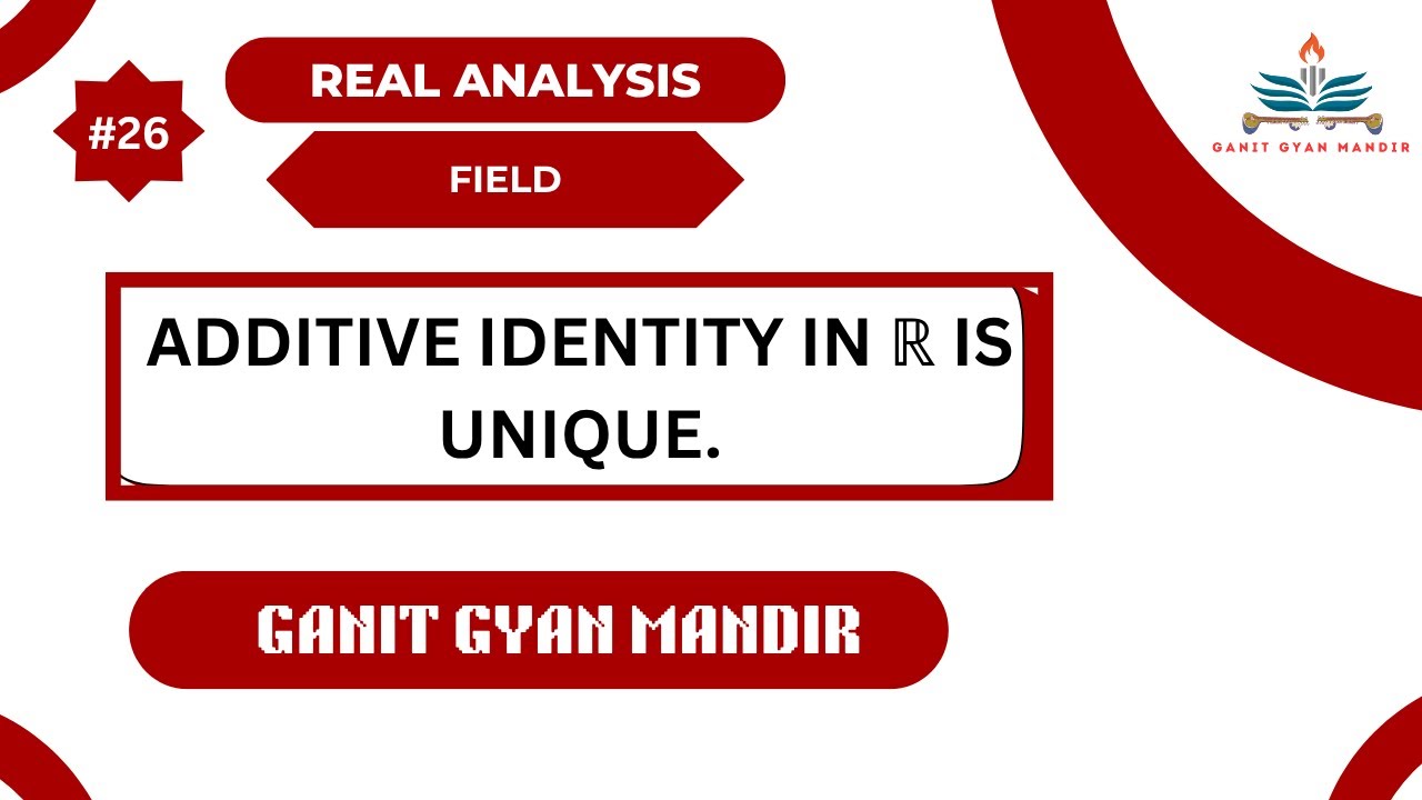 Uniqueness of identity element | Additive identity in ℝ is unique