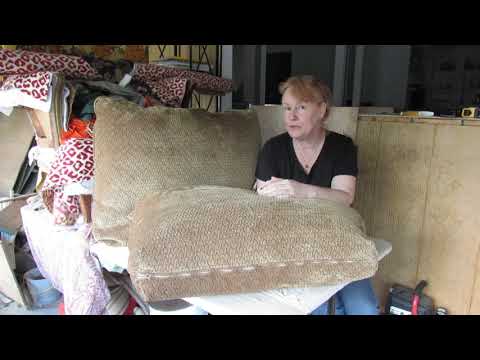 Remove those Attached Back Cushions Quickly - Slipcover Project Part 1 