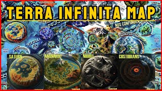 Terra Infinita MAP: The Illustrated Edition, Known Lands - Pleiades - Anunnaki - Custodians - Saturn