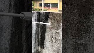 Parapet wall cleaning with high pressure washer #The BrushMagic #