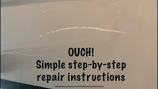 Gelcoat repair - How to fix dock rash with Spectrum gelcoat repair kit - round 2!
