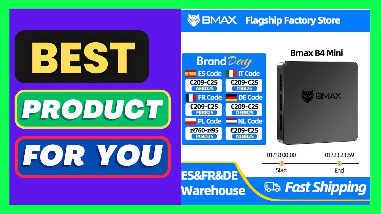 BMAX B4 Mini Windows 11 PC Intel N95 12GB 256