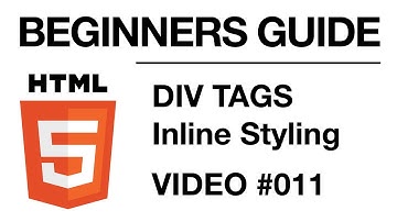 HTML Programming #011 |  DIV Tags and Inline Styling  // BEGINNERS GUIDE | Self Taught Developer