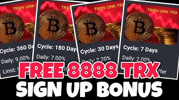 NEW TRX Cloud Mining Site 2022 || Free 8888 TRX Sign Up Bonus || Live Deposit and Withdrawal