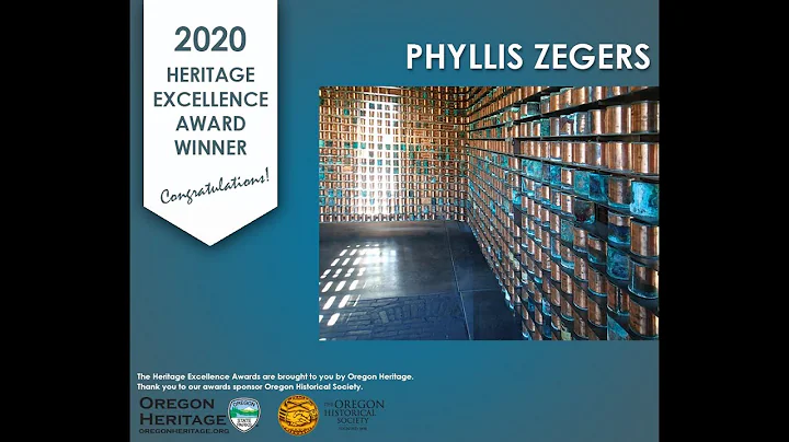 2020 Oregon Heritage Excellence Award Winner - Phyllis Zegers