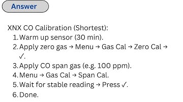 How to calibrate XNX for CO (Carbon Monoxide)?