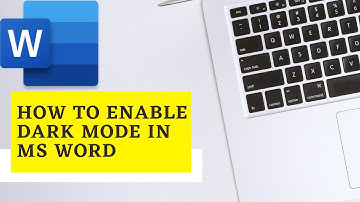 How to enable dark mode in ms word - ms office dark mode