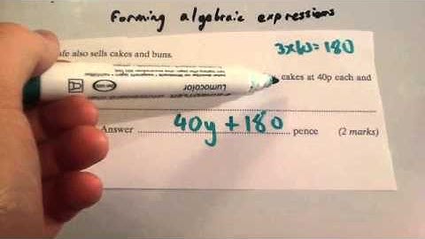 Forming algebraic expressions - Corbettmaths