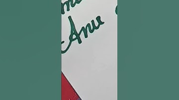 Anu name in cursive writing✍️ #signature #calligraphy #handwriting #shortsfeed #viral #shorts #short