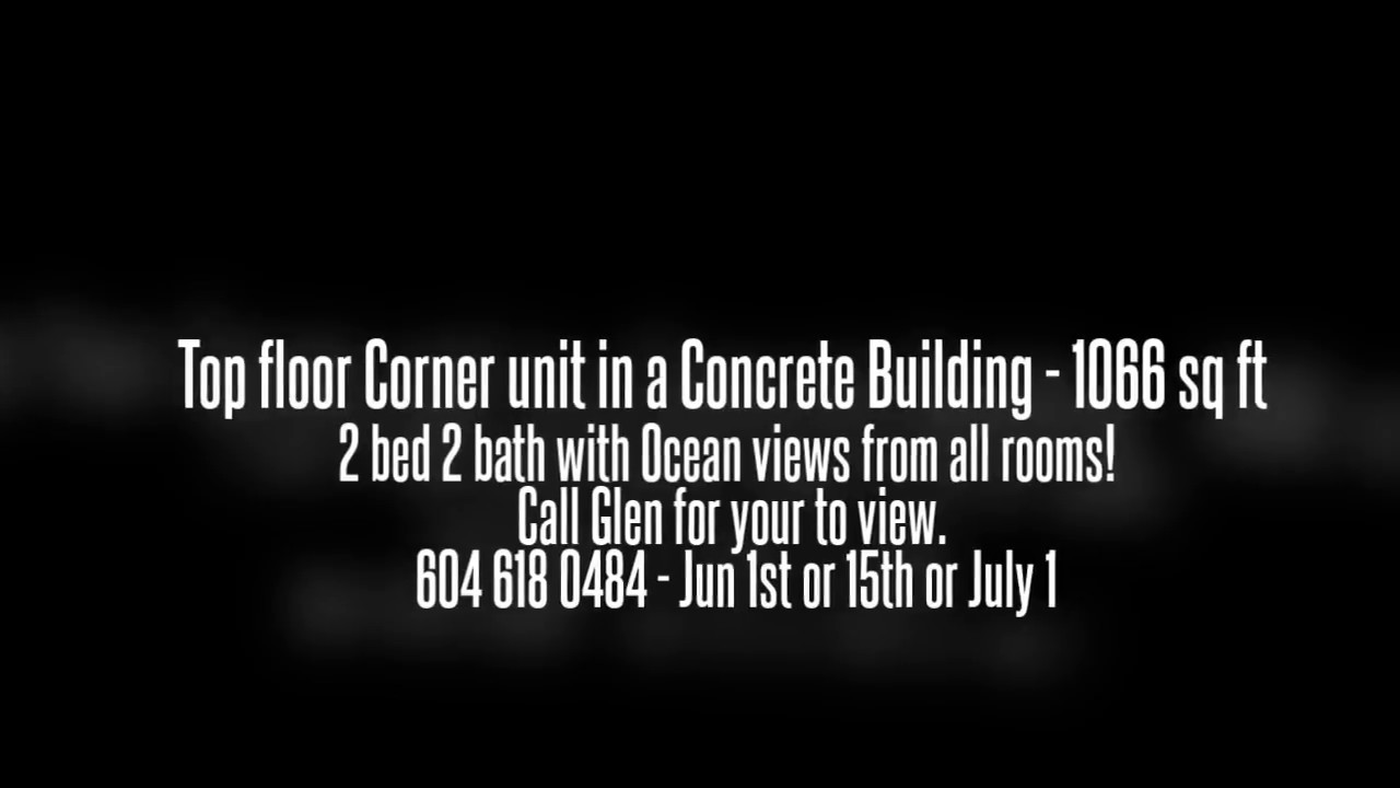 White Rock 2 bed 2 bath ocean view top floor corner condo - for RENT 2