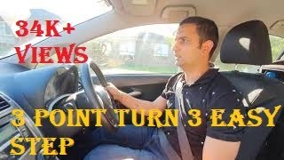 3 Point turn 3 easy step to do for begginer driving lesson