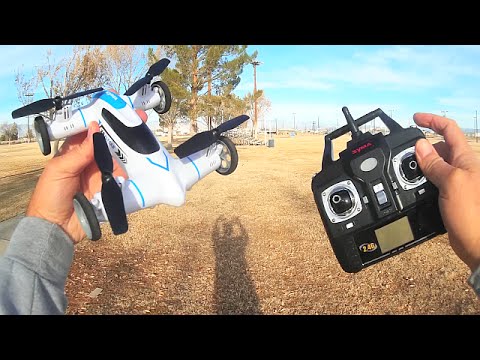 Syma X9 Flycar Drone Car Drive Flight Test Review