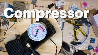 DIY Pneumatic Lab - Transforming a 12V Tire Compressor For Can Smashing