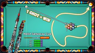 Doing NEW GOLDEN BREAK with Heist Getaway Cue Level Max - Gaming With K - 8 Ball Pool