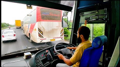 GSRTC Volvo Overtake Shrinaath Travels AC Bus.