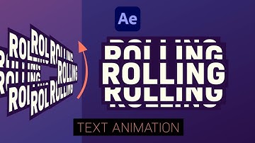 Rolling and Scrolling Text Animation in After Effects | Tutorial
