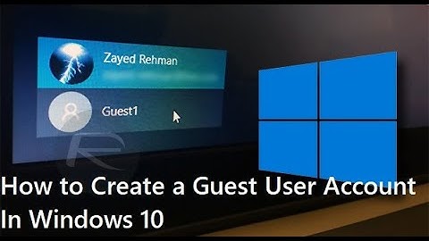 How to Create a Guest User Account In Windows 10 -Small Video 2020