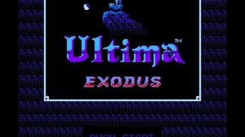 Ultima Exodus Opening Title Screen Intro Nintendo NES