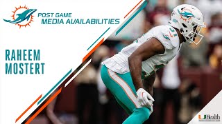 Raheem Mostert meets with the media after #MIAvsWAS | Miami Dolphins
