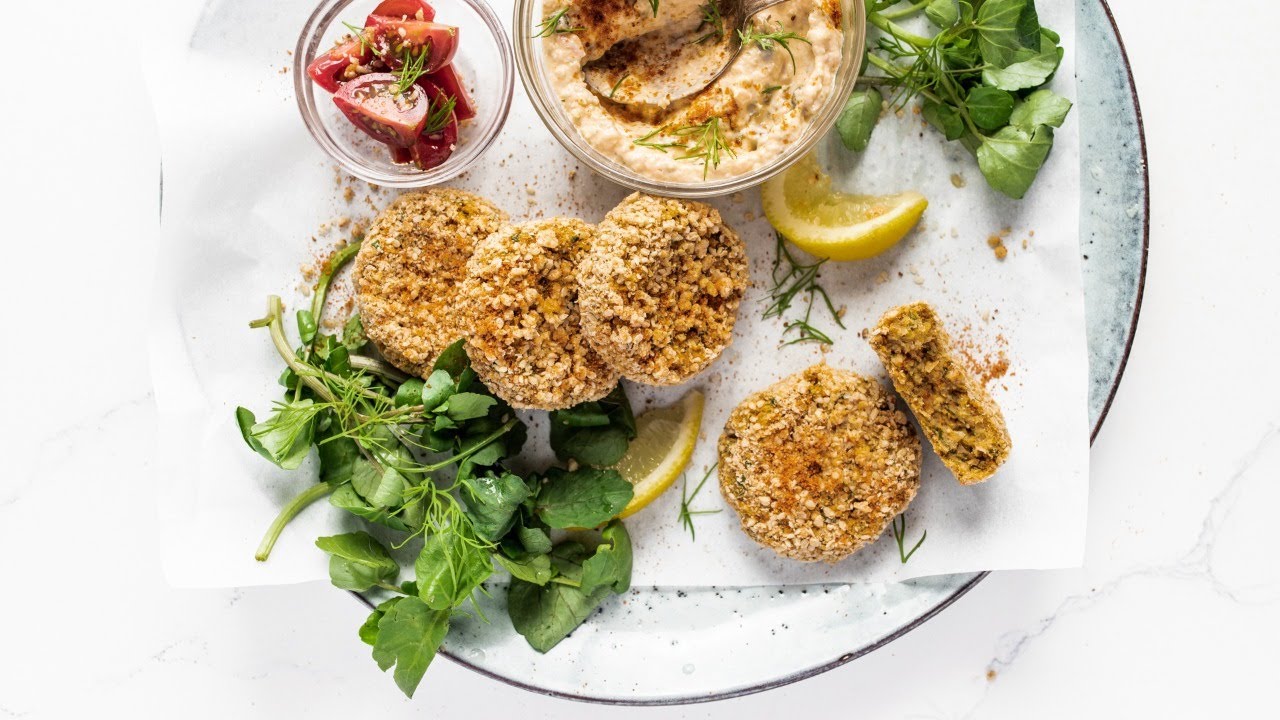 Fermented Cauliflower Crab Cakes