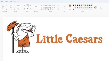 How to draw the Little Caesars logo using MS Paint | How to draw on your computer