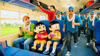😱Jack, Chacha & Nobita Rescue Shinchan From The Blue Shirt Gang! | Indian theft aura simulator screenshot 4