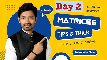 Matrices (MCQS) series - Take Up Science Institute #maths #mcqs #pyqs