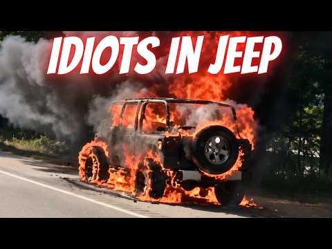 IDIOTS IN A JEEP : Crashes, Mistakes & Road Rage - Learn how to drive #1