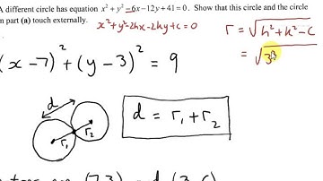 Circle centred on a given Line and Touching Circles - HL Project Maths Example