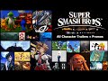 Super smash bros all trailers  promos fighter reveals and gameplay trailers 64 to ultimate