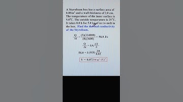 Thermal Conductivity of Styrofoam