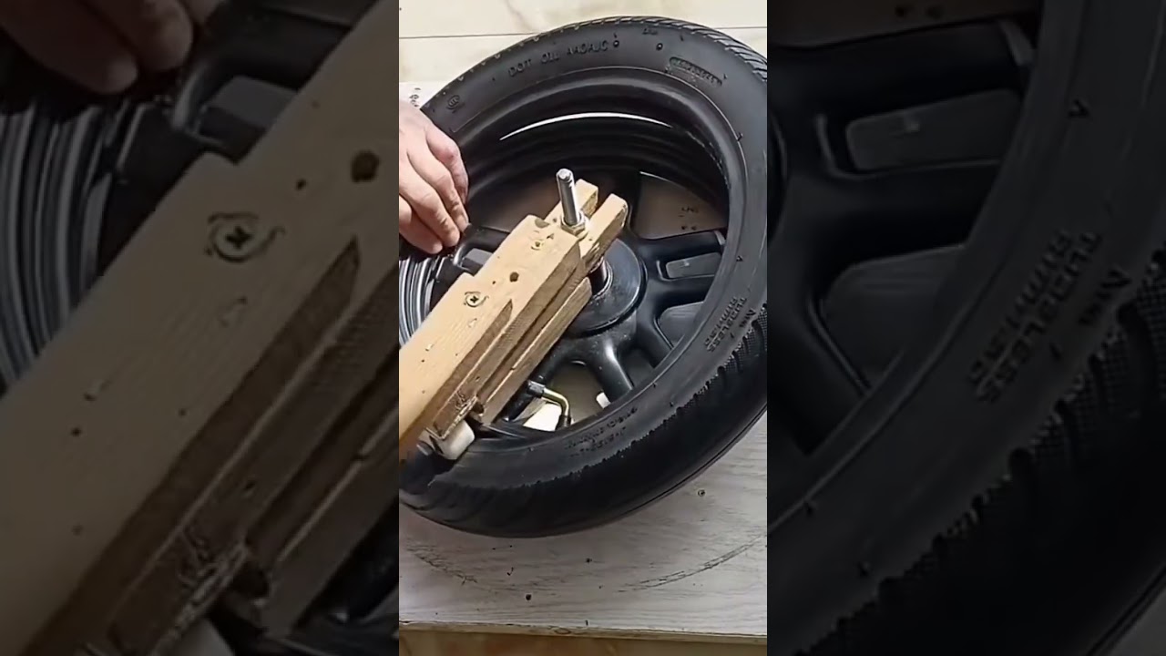 Fixing a Motorcycle Tire with a Simple Tool #smartdiy #simpletools #toolstoday #quicktools