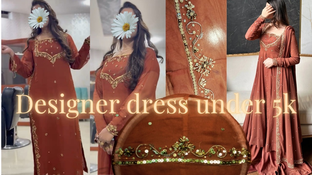 Designer AitansafaLabel dress recreation under budget | easy embellishment 🪷