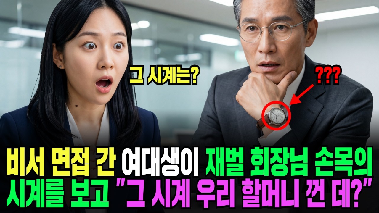 비서 면접 간 여대생이 재벌 회장님 손목의 시계를 보고 한 말, 