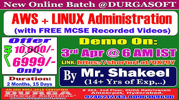 AWS + LINUX Administration Online Training @ DURGASOFT
