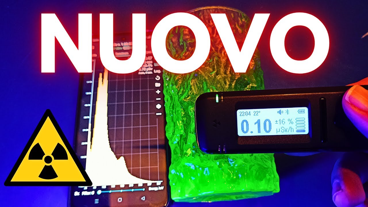 Nuovo Bicchiere Vetro Uranio e RadiaCode 103