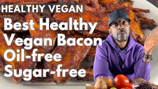 The Best Vegan Mushroom Bacon- Oil-Free, Refined-Sugar-Free