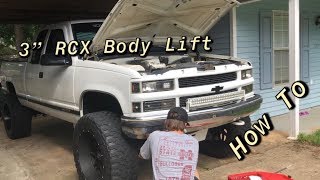8898 Chevy K1500 3” Rough Country Body Lift Install