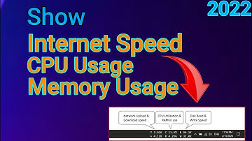 Show Internet Speed , CPU Usage And Memory Usage On Taskbar For Your Windows 2022