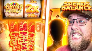 HUGE BET ON 2X TOP SLOT CRAZY TIME GAME SHOW! (VIEWER SPENDS MY BALANCE) screenshot 4