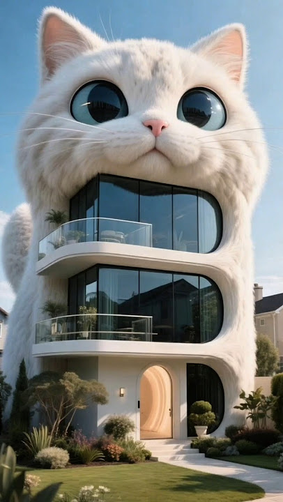 Unique Home, Would You Live Inside a Cat? #home #uniquehomes #interiordesign #homedesign