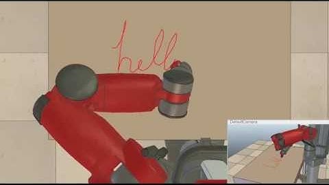 Baxter writes  "hello"