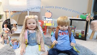 Lily & Liam Get Ready for their First Day of PRESCHOOL | Sophia's Reborns